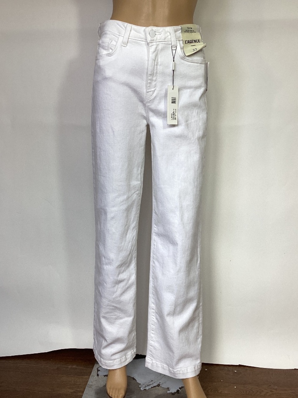 L’agence Scottie NWT High Rise Wide-Leg Jean White Sz 27